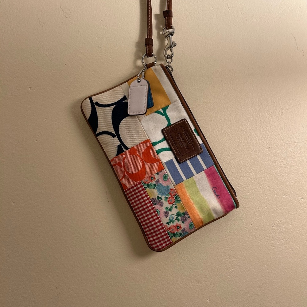 Coach Multicolor Patchwork Wristlet